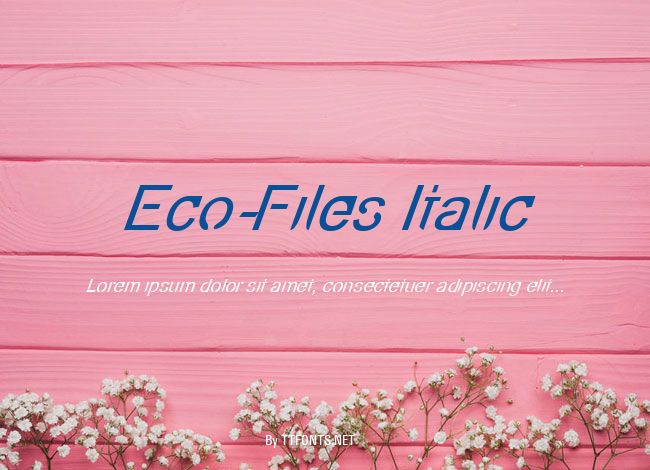 Eco-Files Italic example